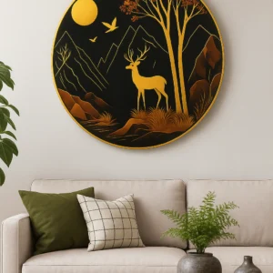 Graceful Deer Painting – Modern Wall Art for Home & Office Décor