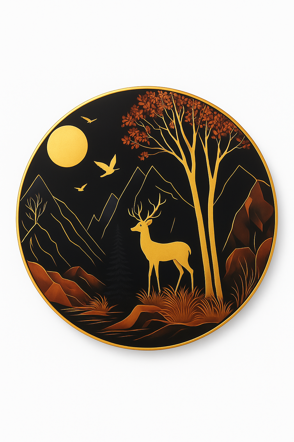 Graceful Deer Painting – Modern Wall Art for Home & Office Décor - Image 3