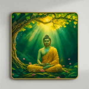Elegant Buddha Arc Showpiece – Spiritual Wall & Table Décor